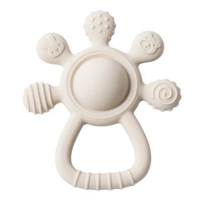 Anneau de dentition bébé multisensoriel Beige