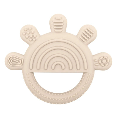 Anneau dentition forme tortue beige