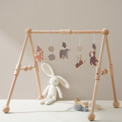 Arche bebe avec des pendentifs animaux sculpté