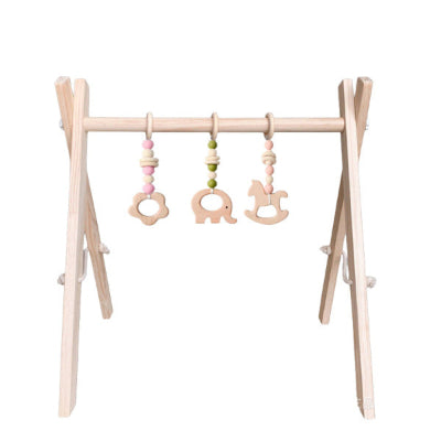 Arche eveil bebe avec trois pendentifs colorés courts