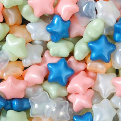 balle pour piscine a balle en étoiles et multicolores.