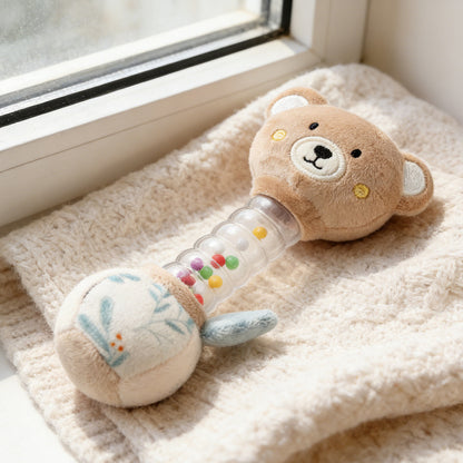 Baton sensoriel bébé en forme de hochet pour bébé en coton 