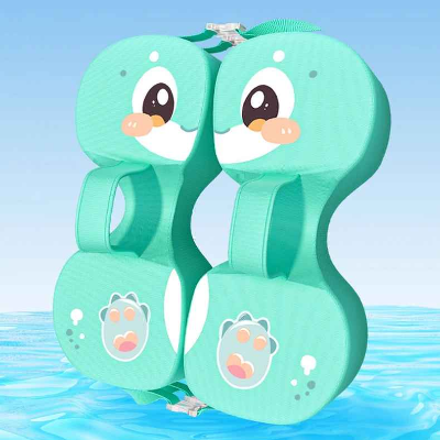 Bouee piscine bebe non gonflable impression vert captivant pour l'éveil