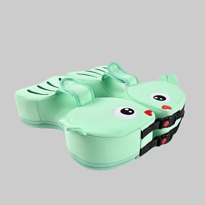 Bouee piscine bebe non gonflable motif poisson Verte