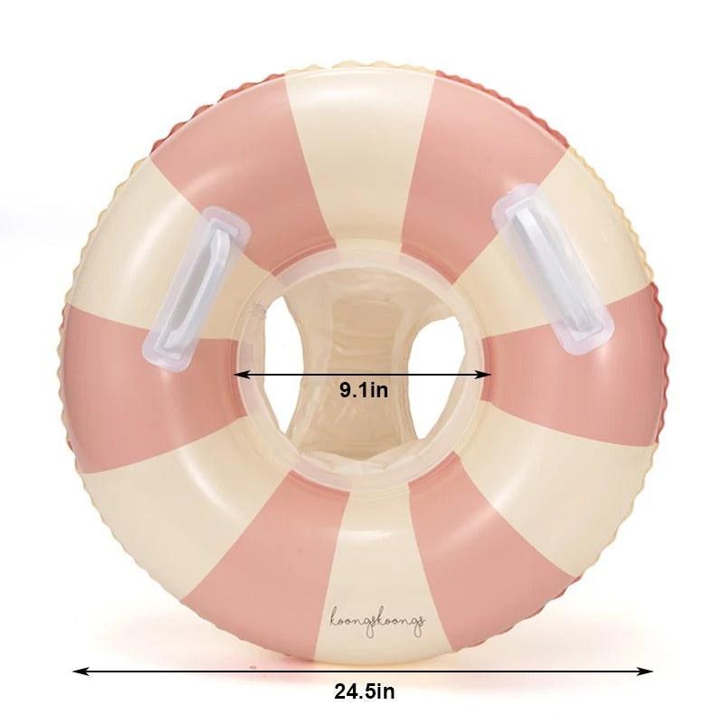 Bouee piscine bebe sans pare-soleil rose