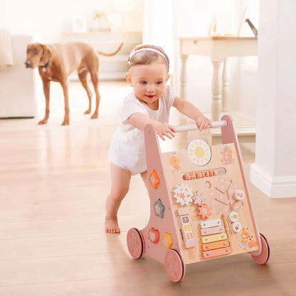 Premiers pas maladroits sans chute avec le chariot de marche bébé