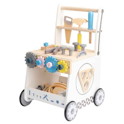 Chariot de marche bébé jouets de construction éducatifs