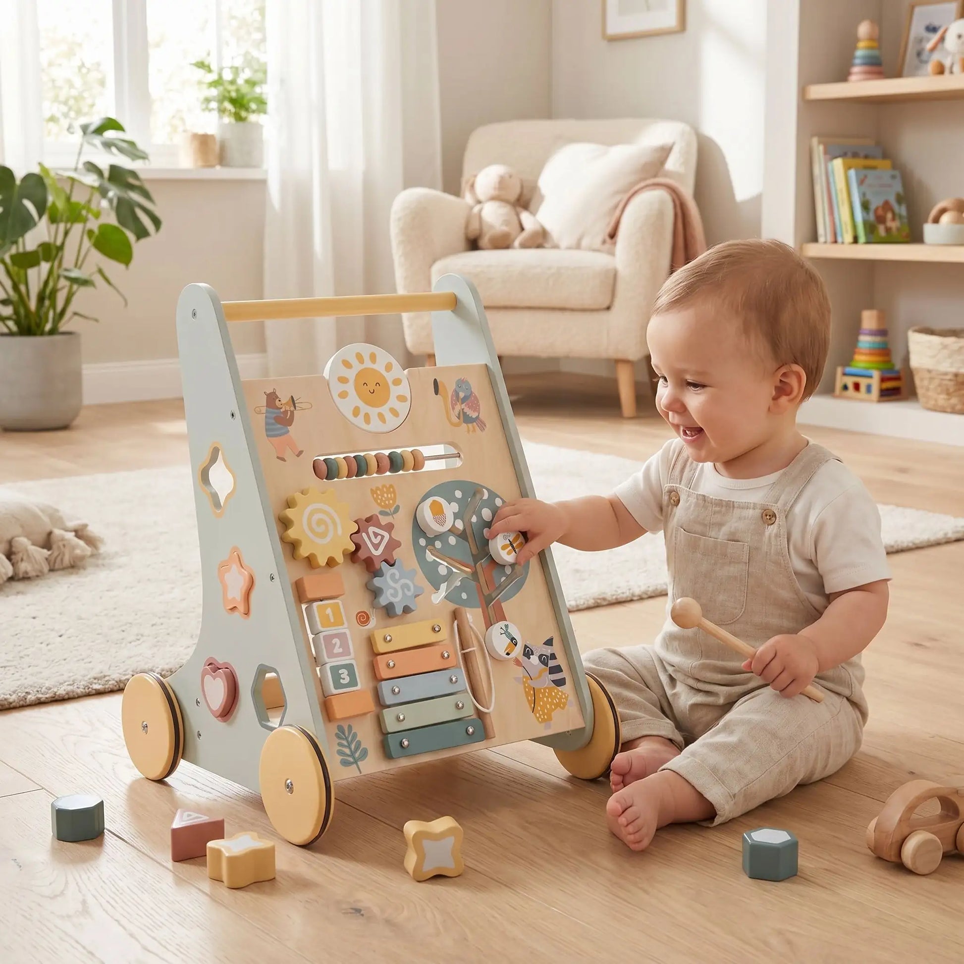 Des découvertes émerveillantes avec le chariot de marche bébé