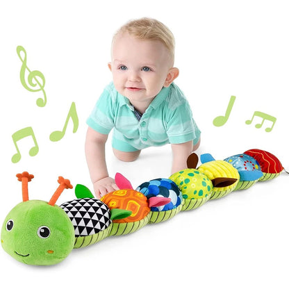 Jouet motricite bebe chenille verte