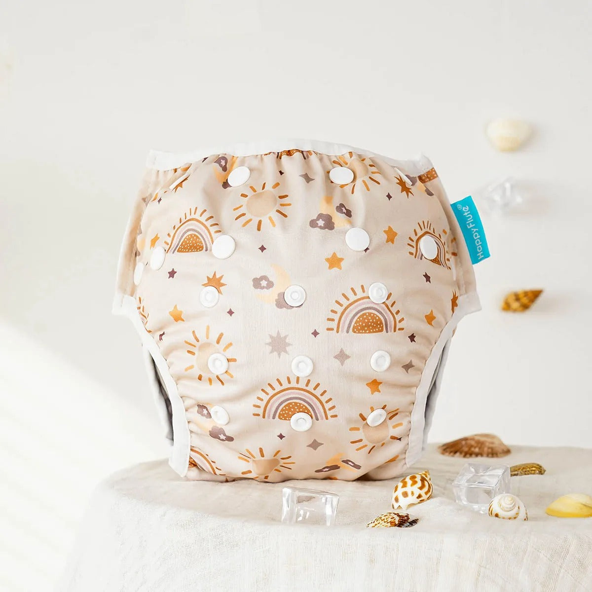 Couche pour piscine bebe creme 