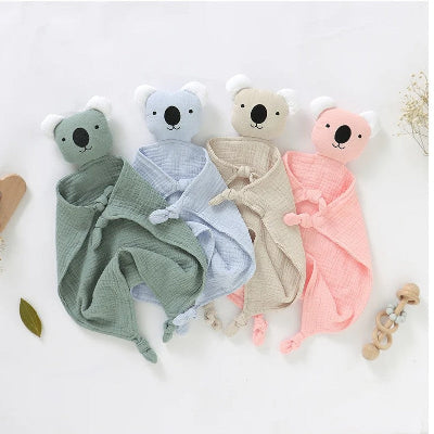 doudou ourson et différentes variantes: vert, bleu,beige et rose