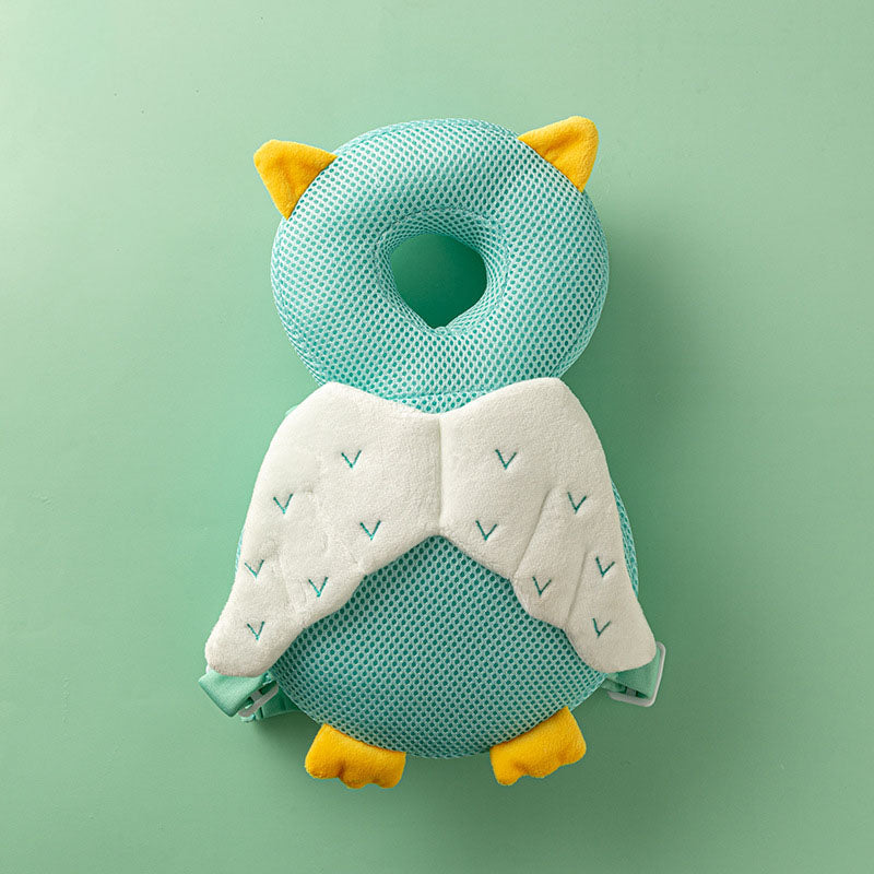 Coussin anti chute bebe hibou en maille 