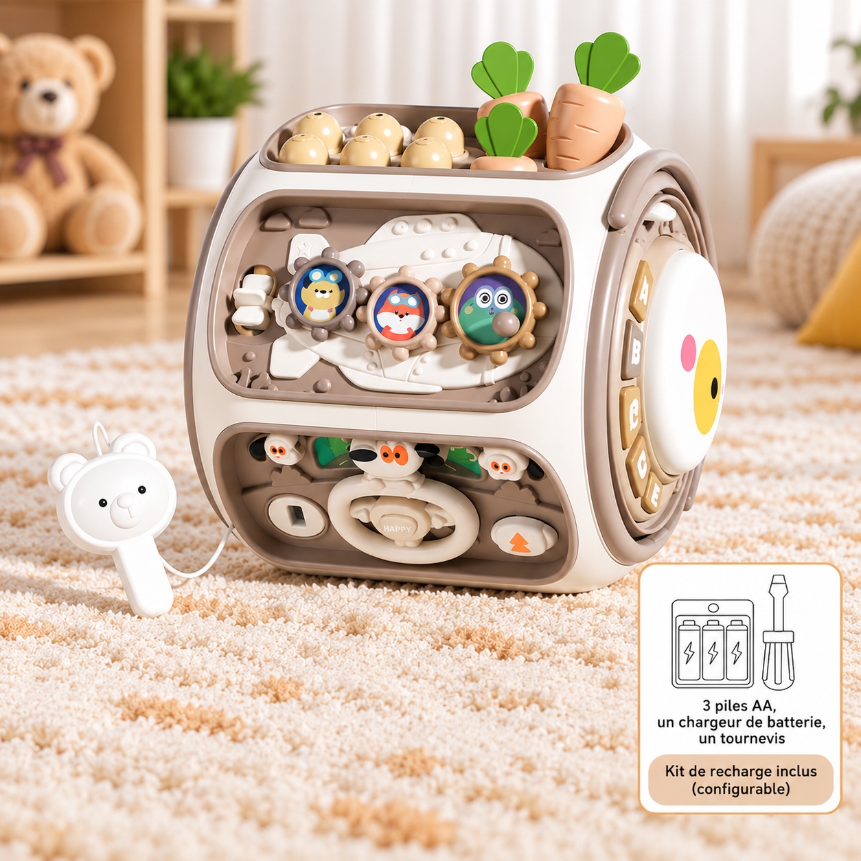 Cube d'activité bébé telephone plus ki de recharge
