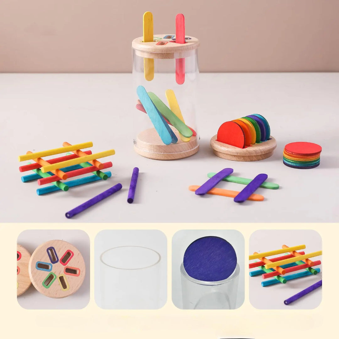 Cube d'activité bébé Jouets Montessori pour le développement enfantin