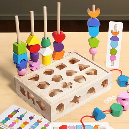 Cube d'activite bebe avec légende de tri