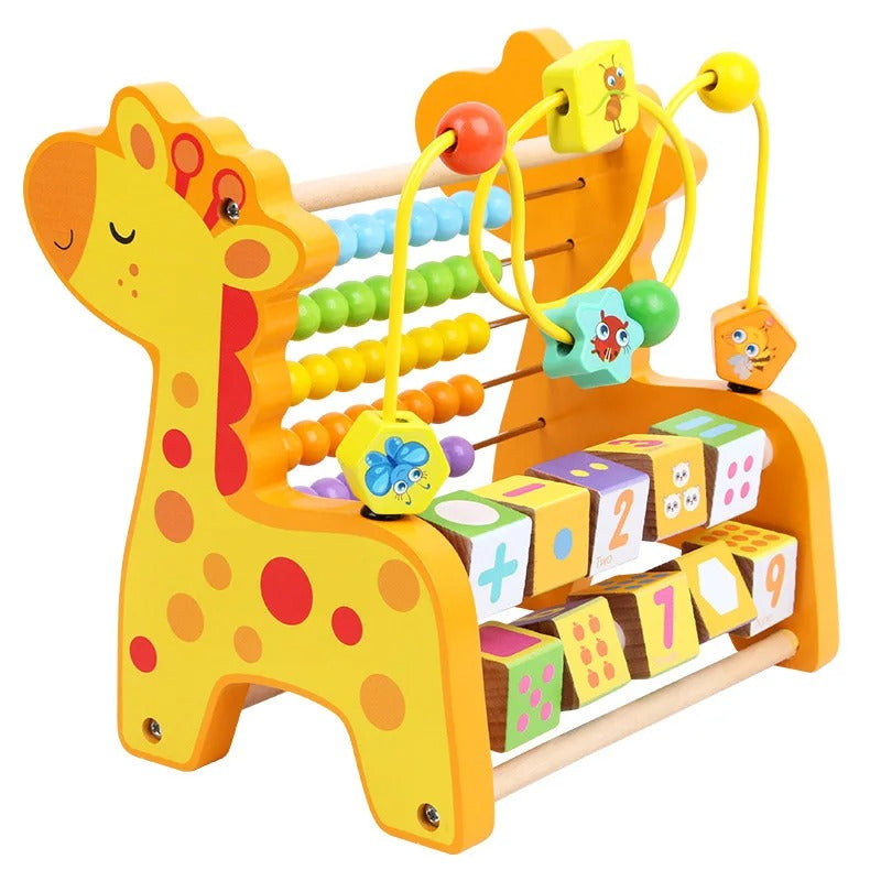 Cube d'activité bébé petit cheval jaune
