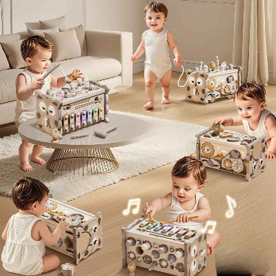 Cube d'activité bébé avec plus de 10 jeux en un pour couvrir de 12 a 36 mois
