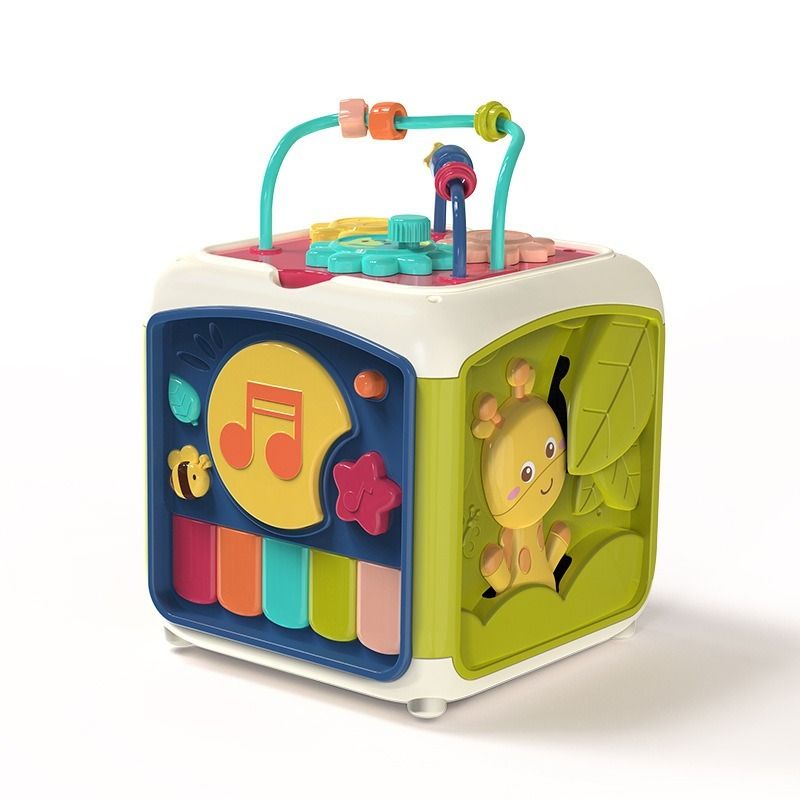 Cube d'activité bébé | Tambour à 7 faces d'éveil