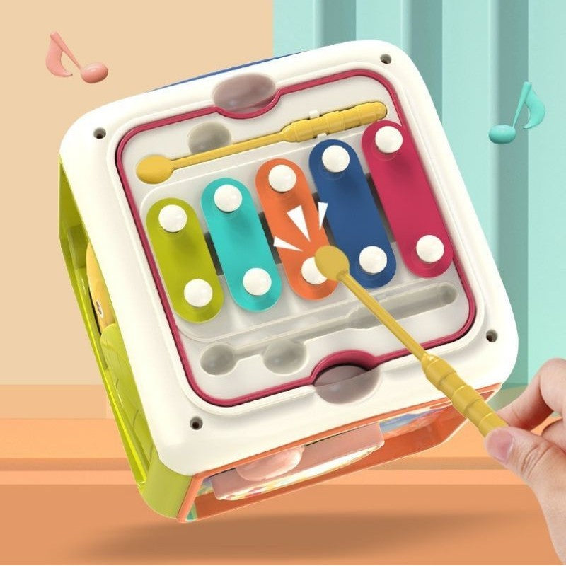 Cube d'activité bébé | Tambour à 7 faces d'éveil