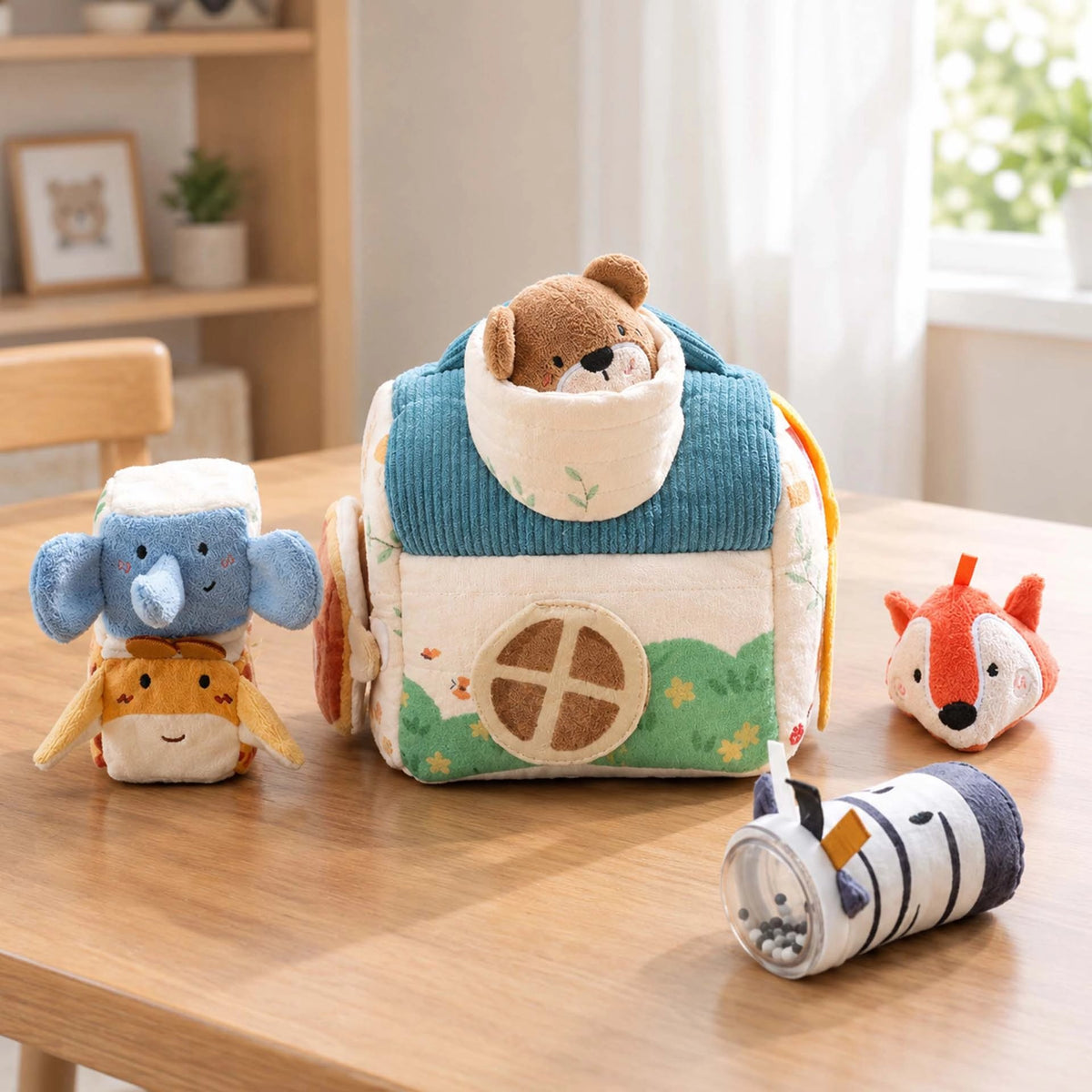 Cube d'activite bebe petite cage de rangement en coton