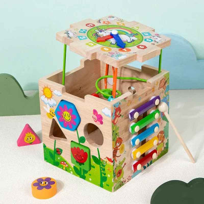 Cube motricité bebe avec unité de stockage intégré