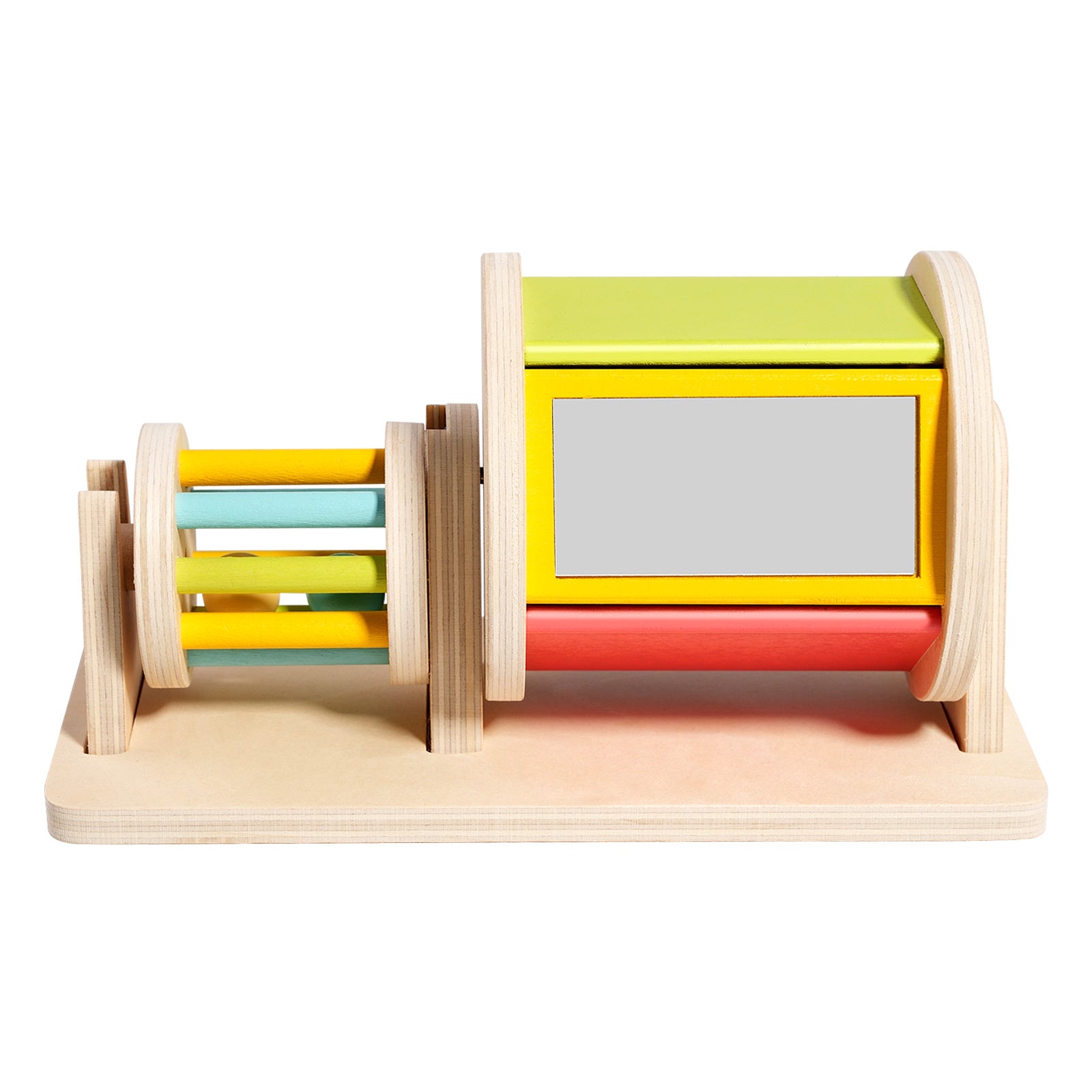 Cube motricité bébé tambour roulant multicolores 