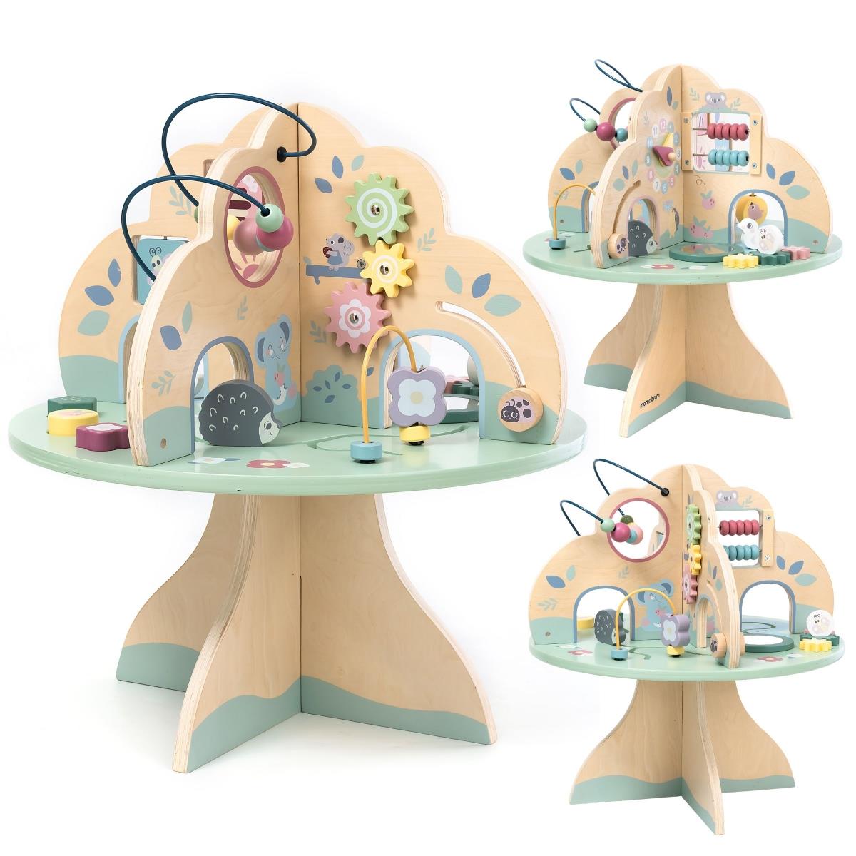 Cube de motricité arbre de manipulation pour bébé en bois