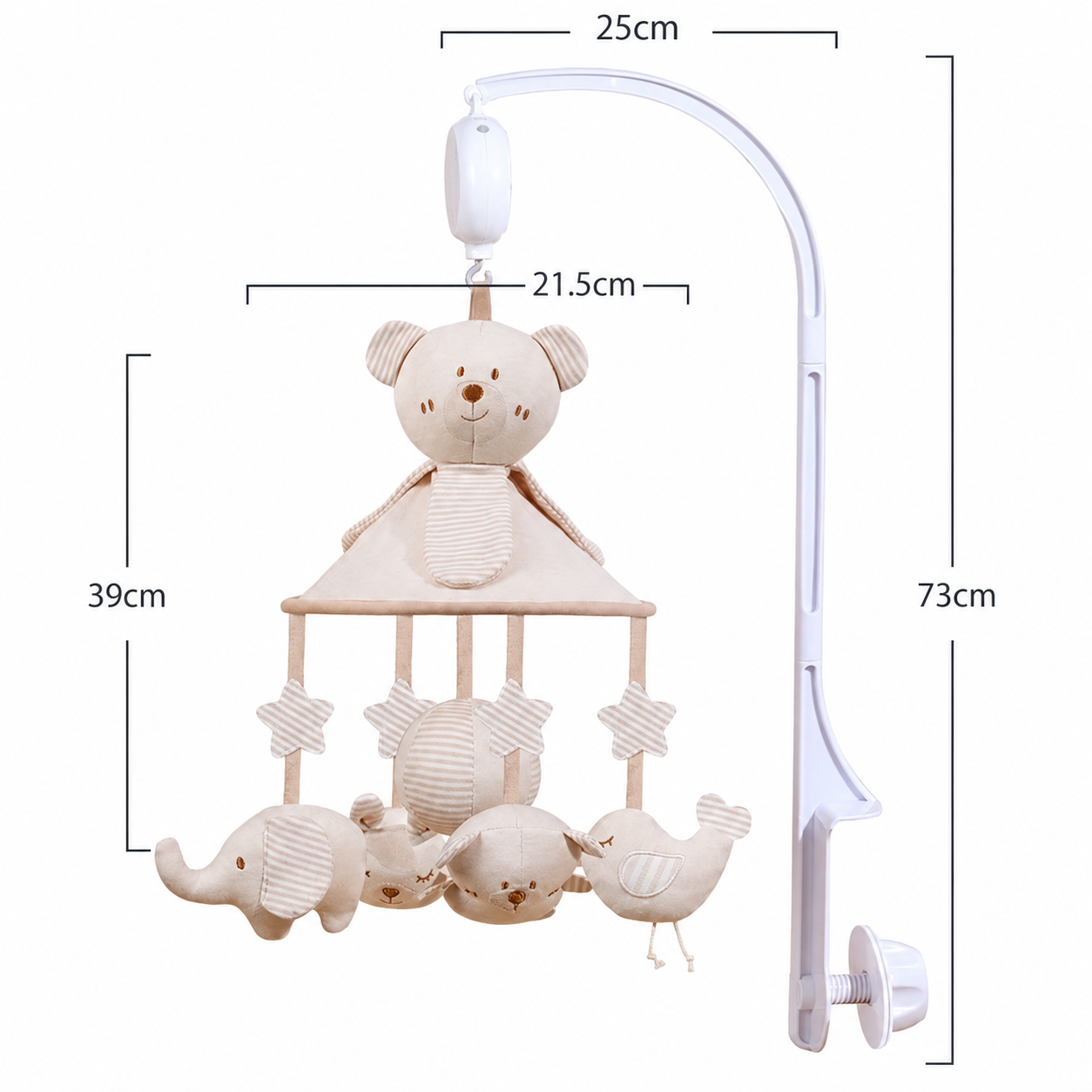 Dimensions du mobile bebe et de son support
