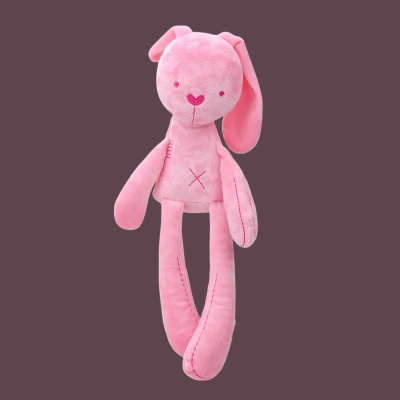 La présence constate de doudou lapin rose pour l'équilibre psychologique du bébé