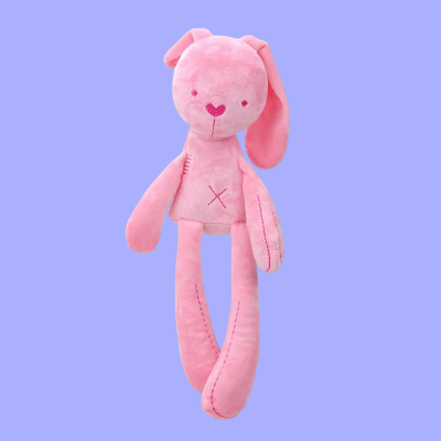 Doudou lapin  gardien des secrets des rêves roses