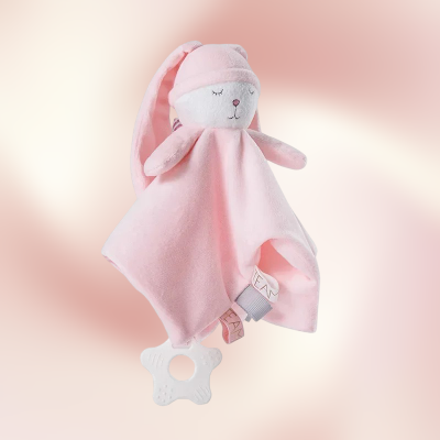 Doudou lapin rose, accessoire idéal pour un sommeil assuré
