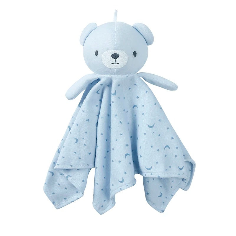 Doudou ours variante bleu