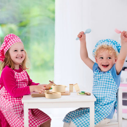 Les règles de la cuisine avec le set jouet pour bébé en bois