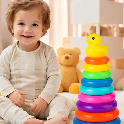 Empiler en agençant les couleurs du jouet bebe neuf étages