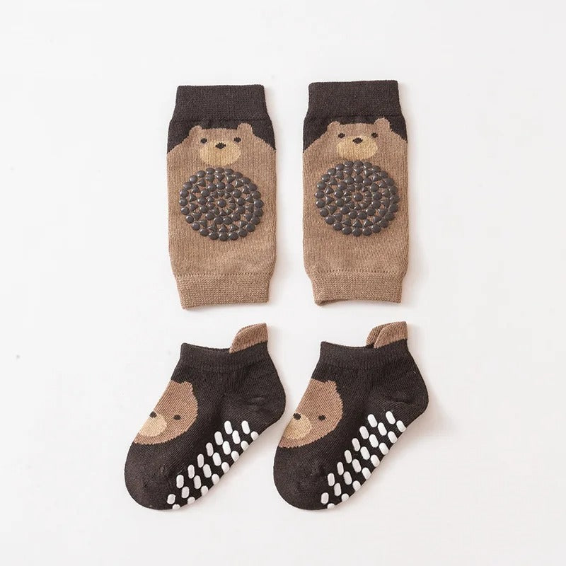 Genouillère bebe ours gris foncé
