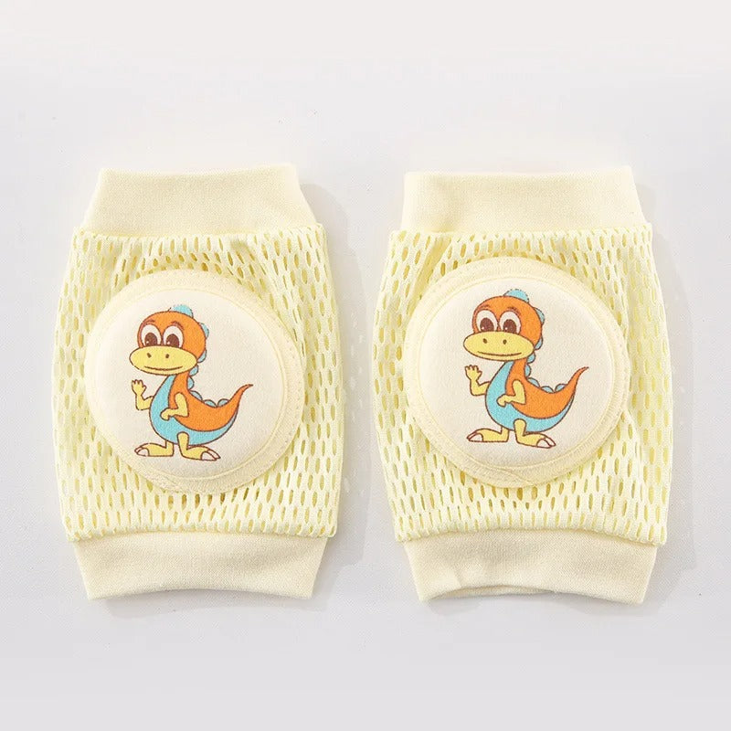 Genouillère bebe dinosaure jaune clair