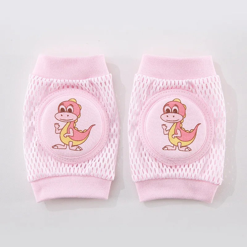 Genouillère bebe dinosaure rose