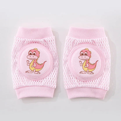 Genouillère bebe dinosaure rose
