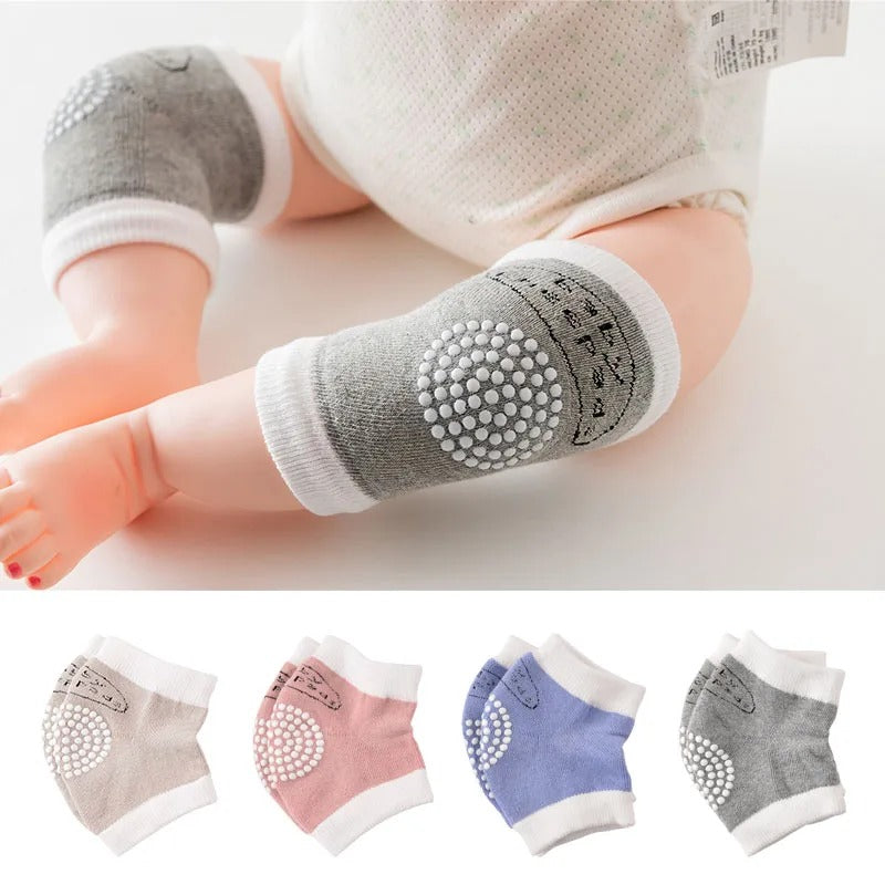 Genouillère bebe gris antidérapante aux genoux 