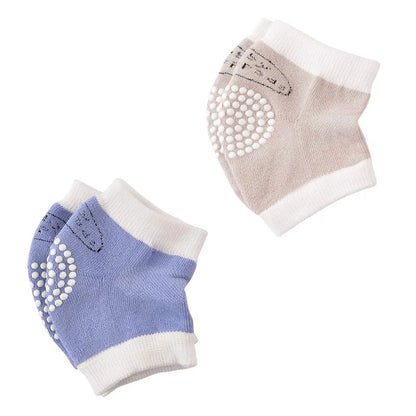 Genouillère bebe pack bleu et abricot 