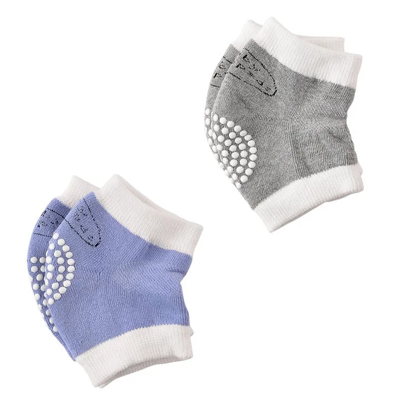 Genouillère bebe pack bleu et gris