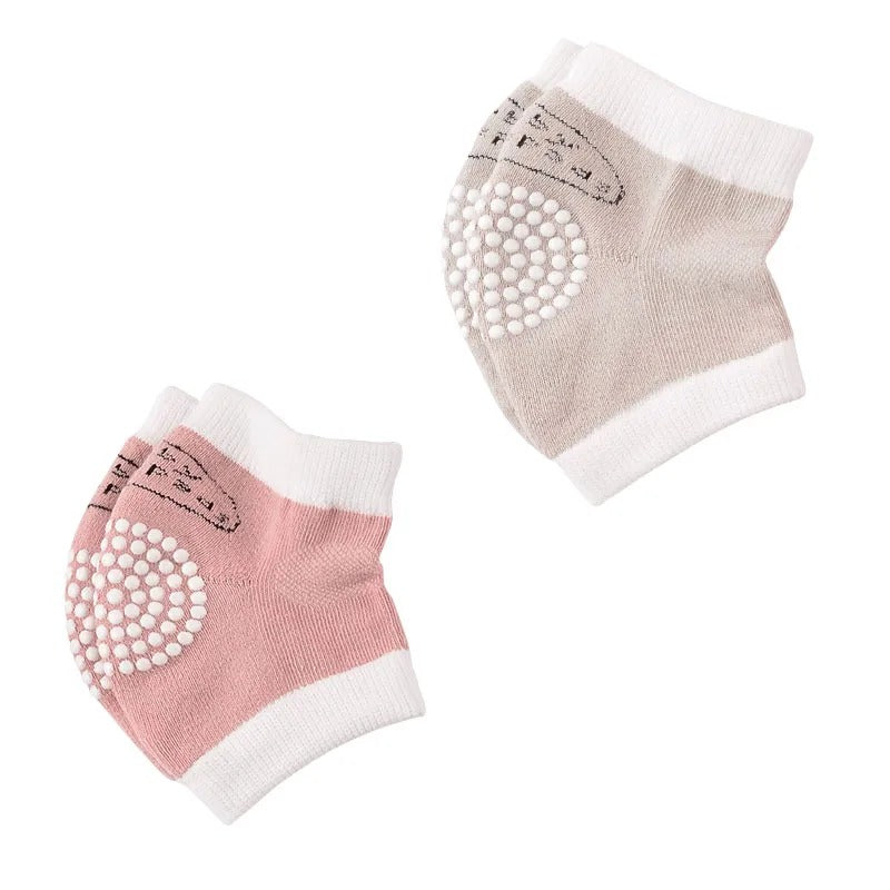 Genouillère bebe pack rose et abricot 