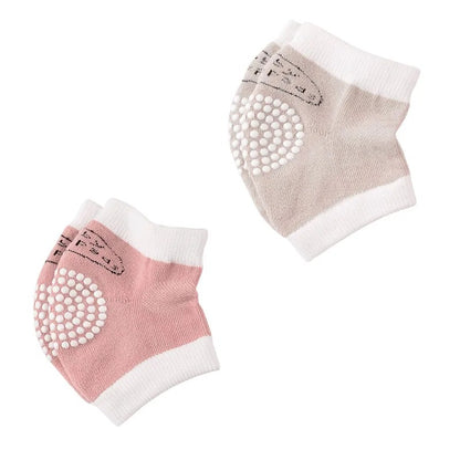 Genouillère bebe pack rose et abricot 