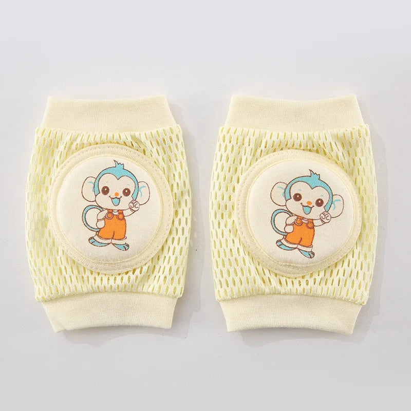 Genouillère bebe petit singe jaune clair