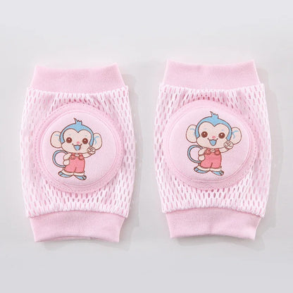 Genouillère bebe petit singe rose