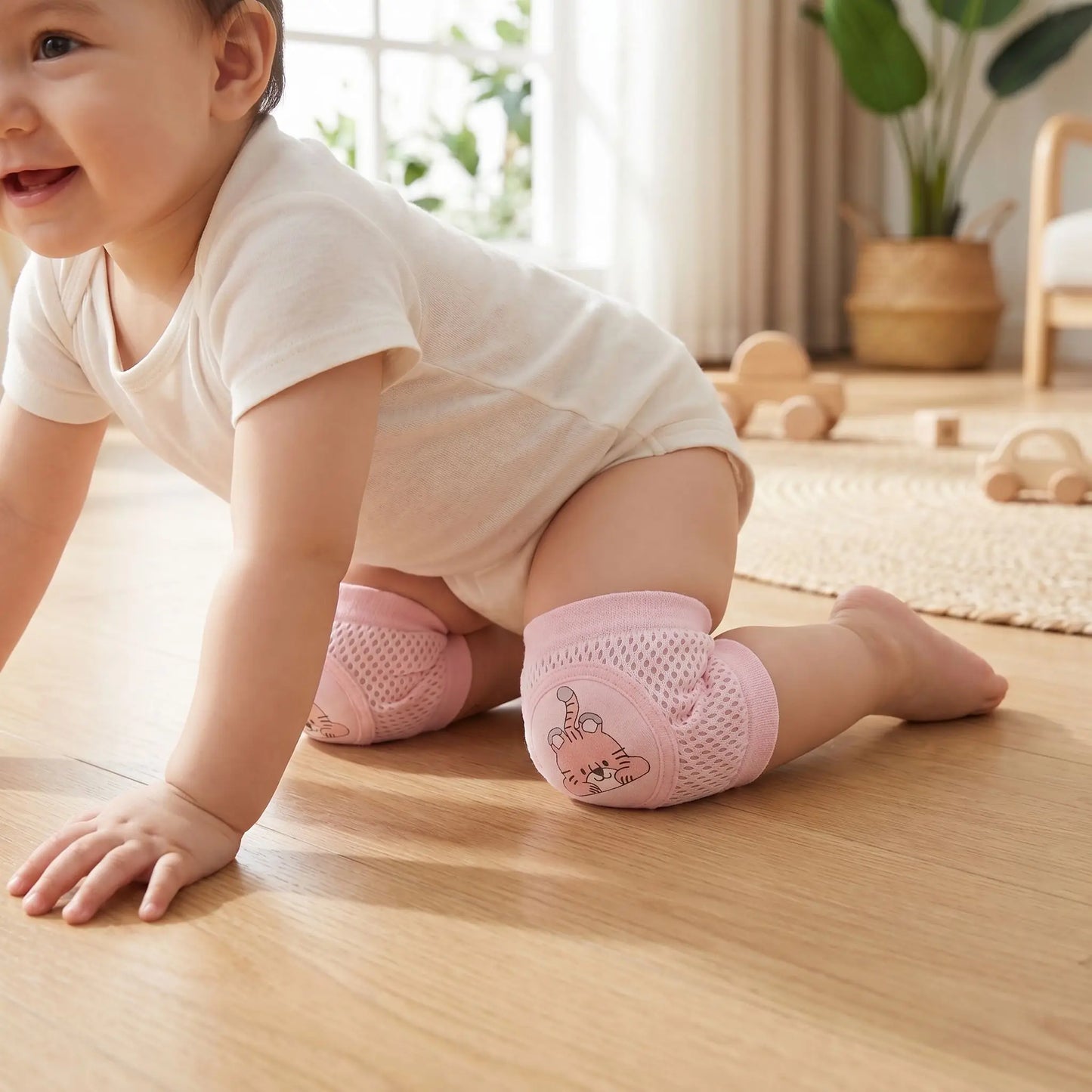 Genouillère bebe pour ramper sur le sol nu