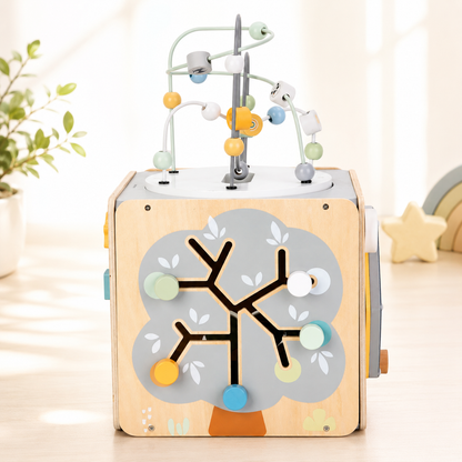 Grand cube de motricité bébé pastel coloré