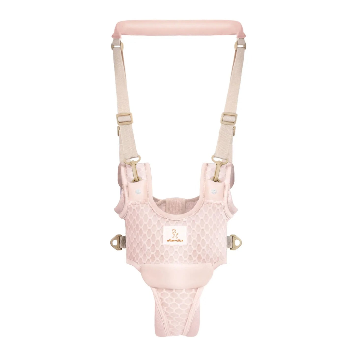 Harnais de marche bébé ergonomique rose 