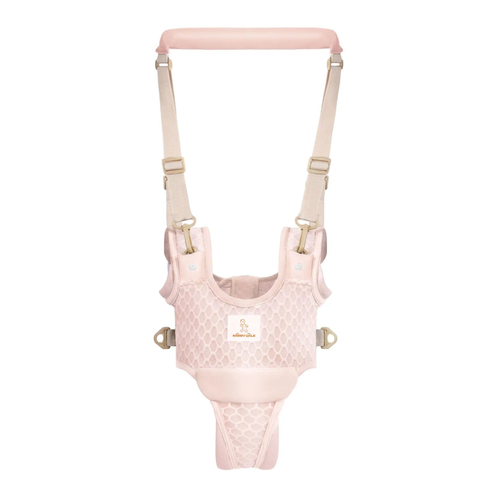 Harnais de marche bébé ergonomique rose 