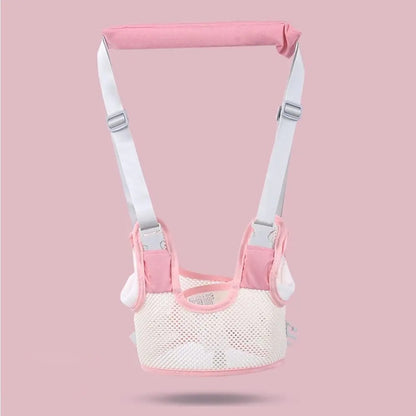 Harnais de marche bébé sans entrejambe rose